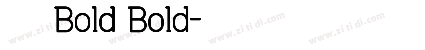 小米 Bold Bold字体转换